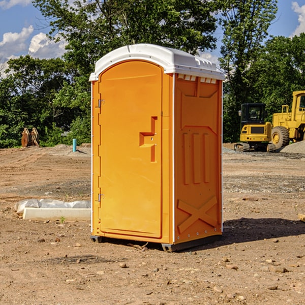 can i customize the exterior of the porta potties with my event logo or branding in Columbia County Arkansas